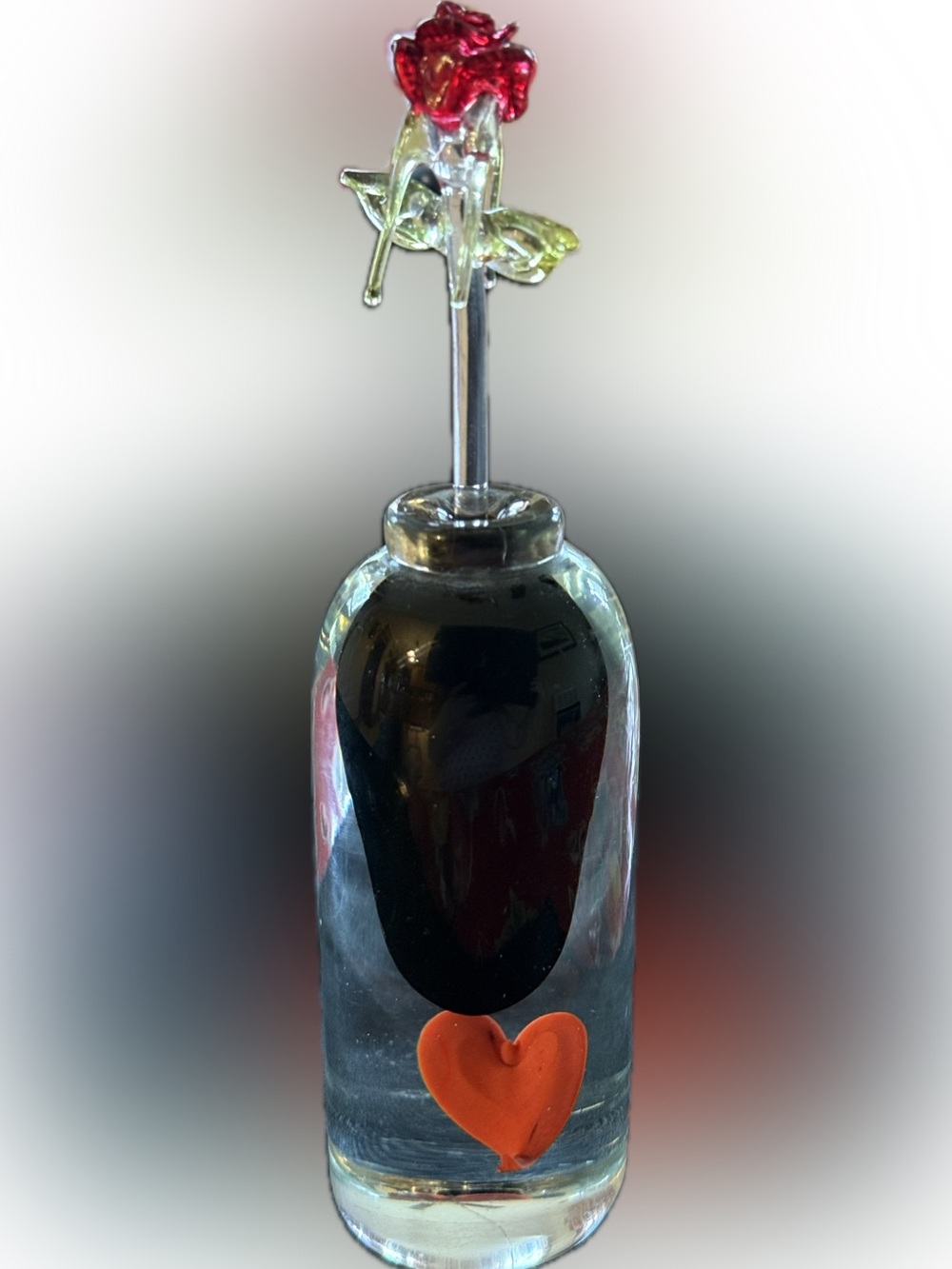 Rare, Mid Century Sommerso Art Glass Bud
Vase Associated With Atelier Beranek.